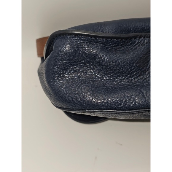 Fossil EMI Crossbody Saddle Bag Blue Multi Color Leather 8x9 inches - Picture 8 of 16